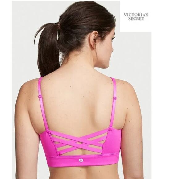 Victorias Secret Allegro Sport Bra Womens 36D Pink Berry Medium Support Wireless - Picture 3 of 15